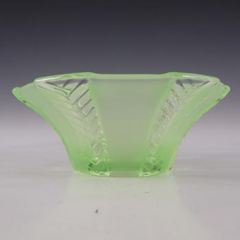 Walther & Söhne Art Deco Uranium Green Glass \'Athene\' Bowl