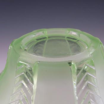 Walther & Söhne Art Deco Uranium Green Glass 'Athene' Bowl