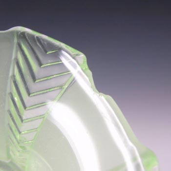 Walther & Söhne Art Deco Uranium Green Glass 'Athene' Bowl