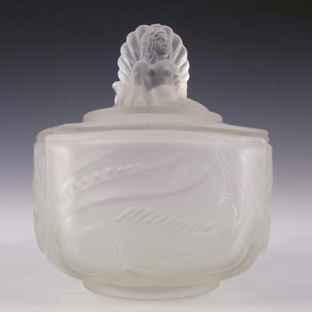 Walther & Söhne Art Deco Glass \'Nymphen\' Mermaid Trinket Bowl