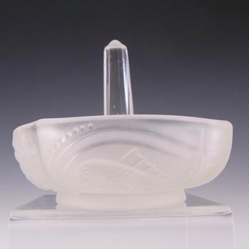Walther & Söhne Art Deco Glass 'Nymphen' Fish Ring Holder Dish