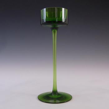 MARKED 8" Wedgwood Green Glass Brancaster Candlestick RSW15
