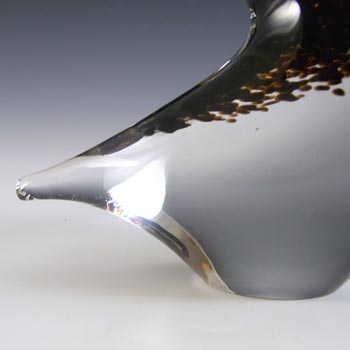 Wedgwood Speckled Brown Vintage Glass Duck RSW232