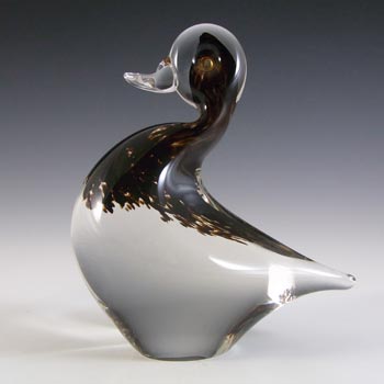 Wedgwood Speckled Brown Vintage Glass Duck RSW232