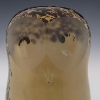 MARKED Wedgwood Speckled Glass Owl Paperweight RSW140