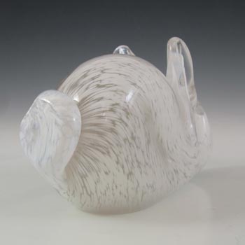 MARKED Wedgwood White Glass Rabbit Paperweight RSW413