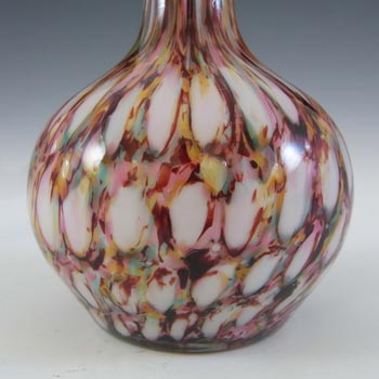 Welz Czech / Bohemian Honeycomb Spatter Glass Vase