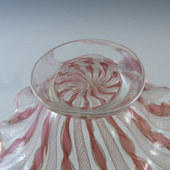AVEM Murano Zanfirico & Copper Aventurine Glass Dish/Bowl