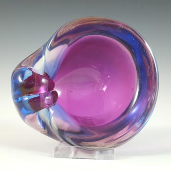 Murano / Venetian Purple & Blue Sommerso Glass Bowl / Ashtray