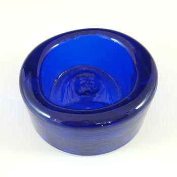 Boda Vintage Blue Glass Nude Lady "Eve" Bowl by Erik Hoglund