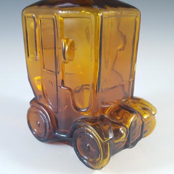 Empoli Italian Brown Glass Comical Car Decorative Bottle