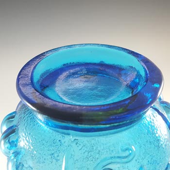 Empoli Italian Blue Glass 'Grapes' Genie Bottle / Decanter