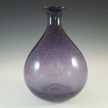 Large Vintage Purple Bubbly / Bubble Glass Bottle Vase