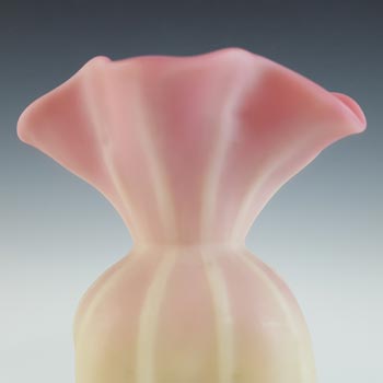 Thomas Webb Pair of Victorian Burmese Uranium Glass Vases