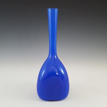 Elme Scandinavian Blue Opal Cased Glass \'Three Sided\' Vase