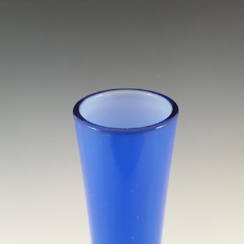 Elme Scandinavian Blue Opal Cased Glass 'Three Sided' Vase