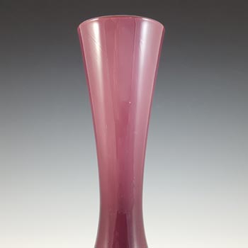 Scandinavian Style Retro Purple Cased Glass Vintage Vase