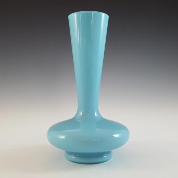 Empoli 1970's Vintage Italian Blue Retro Glass Vase