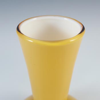 Empoli Vintage Italian Amber Retro Cased Glass Vase