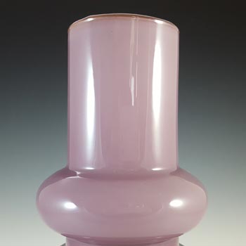 Ryd Glasbruk Swedish / Scandinavian Purple Glass Hooped 10" Vase