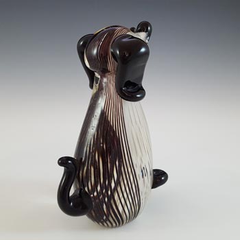 Crystal Clear Collectables Black & White Glass Dog Sculpture