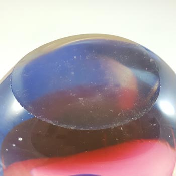 Chinese Murano Style Pink & Blue Sommerso Glass Teardrop Paperweight