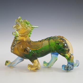 BOXED & MARKED Xia Shi Liu Li Chinese Glass Pâte de Verre Dragon Sculpture