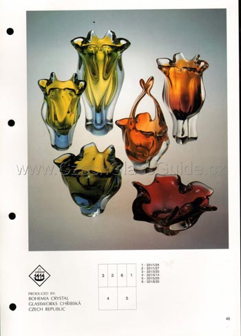 Chřibská #331/3/10 Czech Pink & Clear Glass Vintage Vase