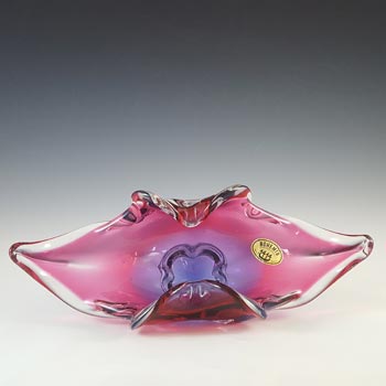 Chřibská #296/5/30 Czech Pink & Purple Glass Bowl