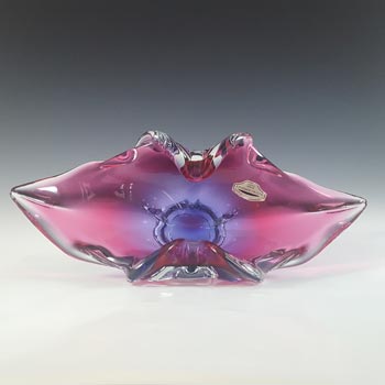 Chřibská #296/5/27 Czech Pink & Purple Glass Bowl