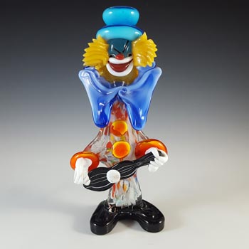 Murano Style Vintage Glass Franco Toffolo Clown Figurine