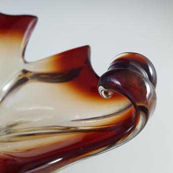 Cristallo Venezia CCC Murano Red & Clear Sommerso Glass Bowl