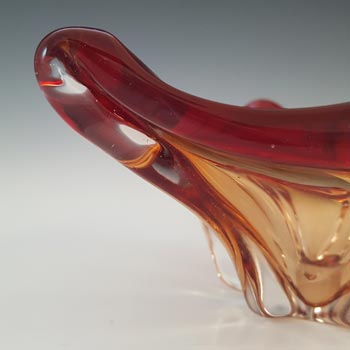 Cristallo Venezia CCC Retro Murano Red & Clear Glass Bowl