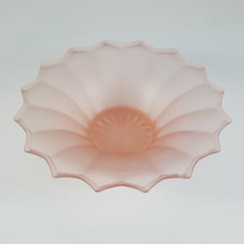 Ankerglas Bernsdorf 1930's Art Deco Pink Glass Bowl / Dish