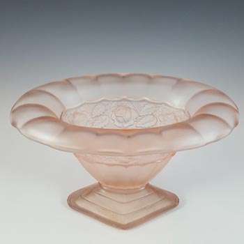 Ankerglas Bernsdorf Art Deco Pink Glass 'Rosalind' Vase