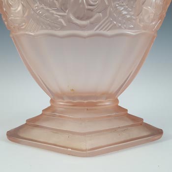 Ankerglas Bernsdorf Art Deco Pink Glass 'Rosalind' Vase