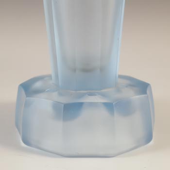 Ankerglas Bernsdorf 1930's Art Deco Blue Glass 'Trumpet' Vase