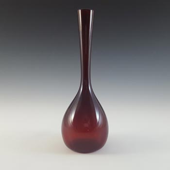Elme Swedish / Scandinavian Red Uncased Glass 9.75" Vase