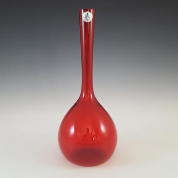 Elme Vintage Swedish / Scandinavian Red Glass Vase
