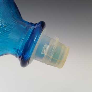 Empoli Italian Blue Glass Retro Cat Decanter / Bottle