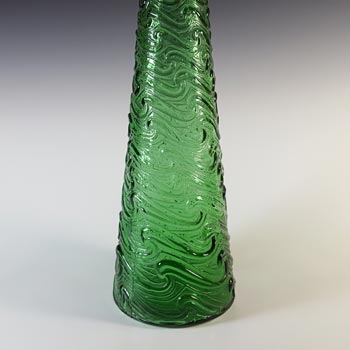 LARGE Empoli Italian Green Glass Decorative 'Genie' Bottle
