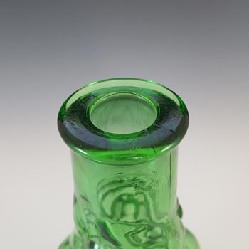 Empoli Italian Green Glass Fruit Basket Genie Bottle / Decanter