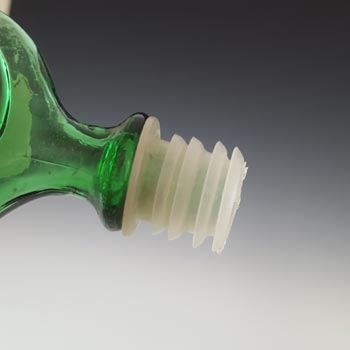 Empoli Italian Vintage Green Glass 'People' Bottle / Decanter