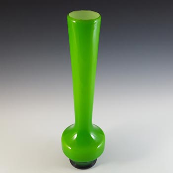 Empoli Italian Scandinavian Style Green Cased Glass Vase