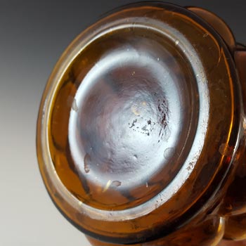 Empoli Italian Brown Glass Vintage Decorative 'Genie' Bottle