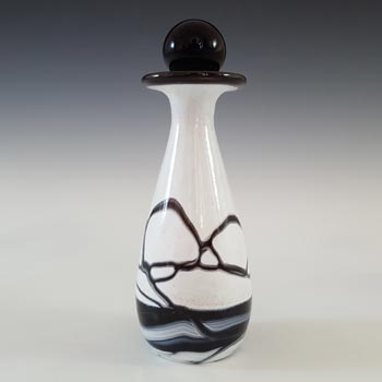 SIGNED Gozo Black & White Glass \'Noir\' Perfume Bottle