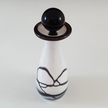SIGNED Gozo Black & White Glass 'Noir' Perfume Bottle