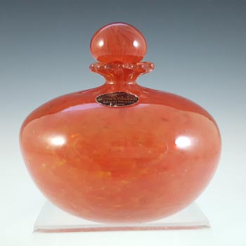 LABELLED Guernsey Island Studio Glass Red Perfume Bottle