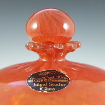 LABELLED Guernsey Island Studio Glass Red Perfume Bottle