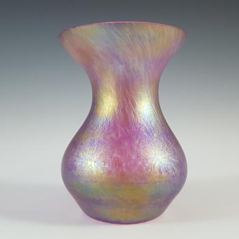 Heron Glass Speckled Pink Iridescent British Posy Vase